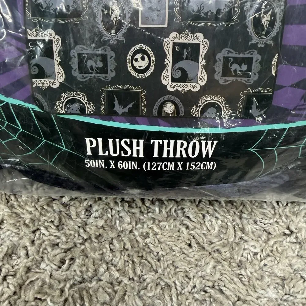 Disney The Nightmare Before Christmas Spooky Portraits Throw Blanket New